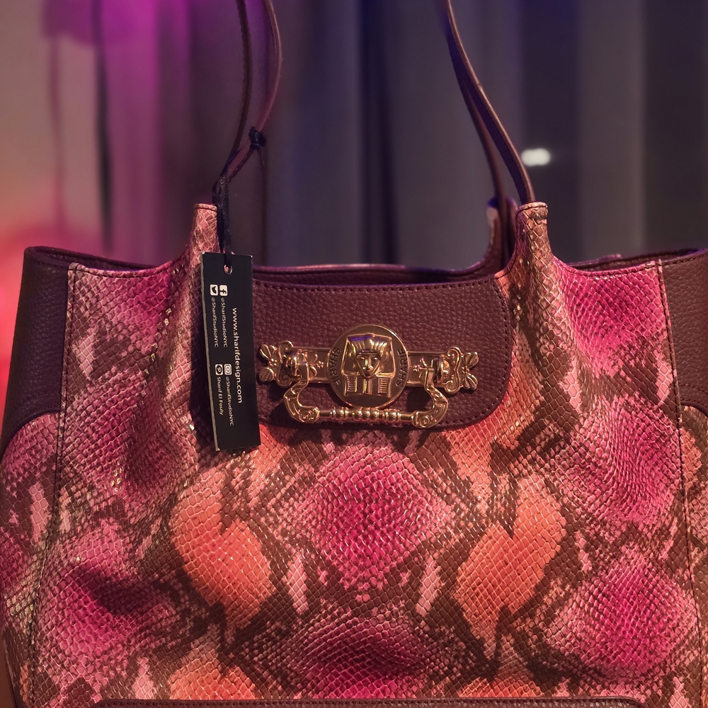 Elegant Pink and Brown Women's Bag